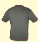 tričko LA POLO dvoubarevné M1, khaki - červená